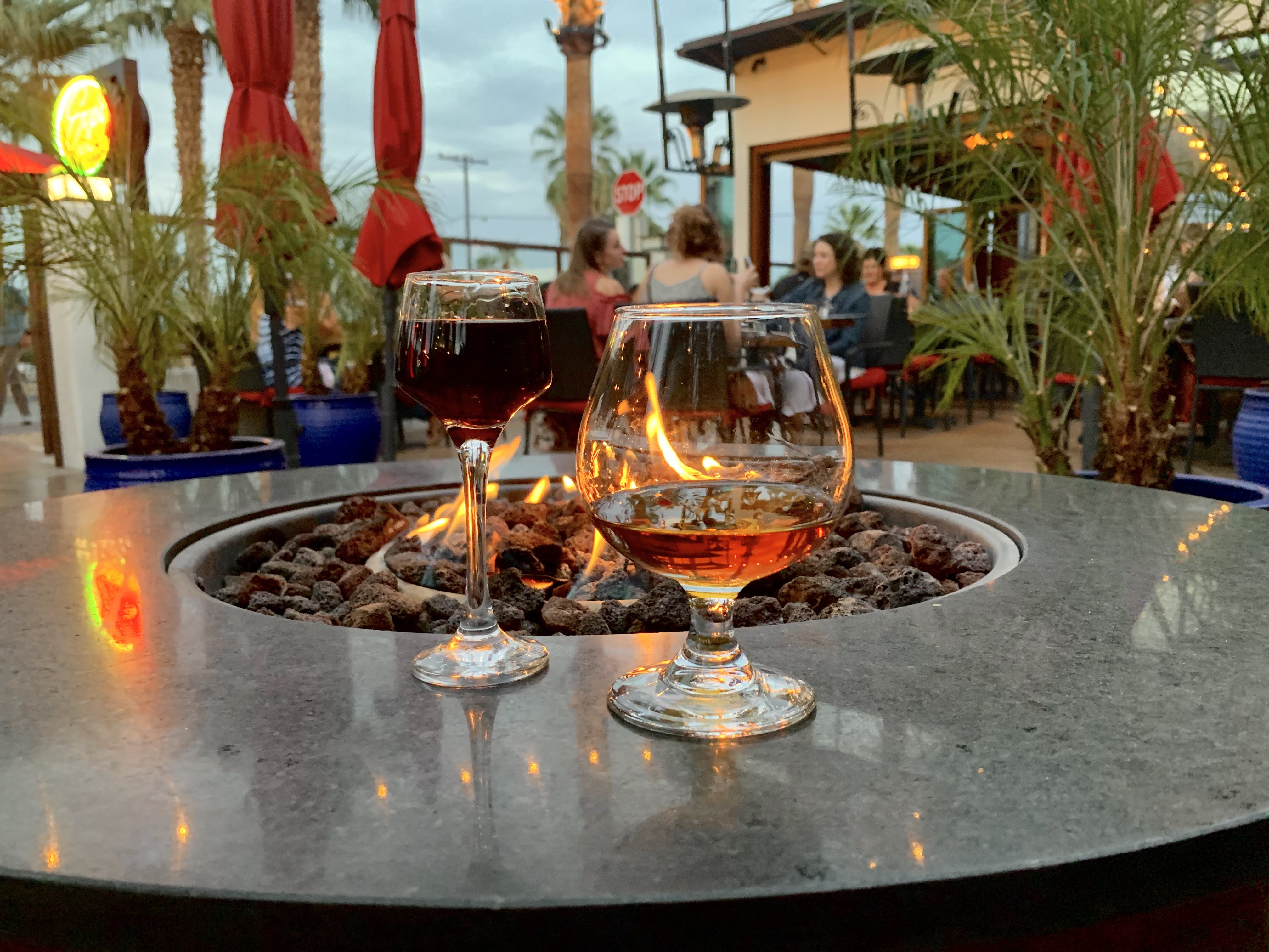 Enzo's Bistro and Bar La Quinta outside firepit